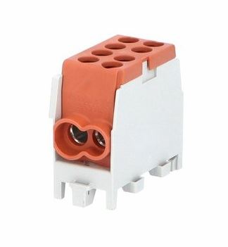 Svorkovnice rozbočovací HLAK 25-1/2 M2 1006514 1pól 100A IP20 Al/Cu hnědá, na DIN /2080139
