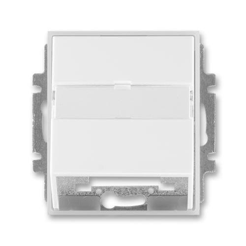 ABB 5014E-A00100 01 Kryt zásuvky komunikační s popisovým polem Time®, Element® bílá/ ledová bílá