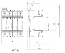 Přepěťová ochrana PO I 4 280V/12,5kA B+C+D KIWA SEZ 81.004 (1)