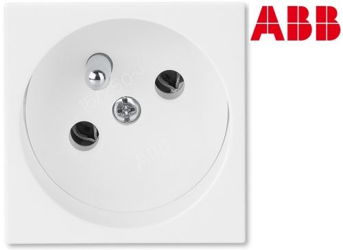 ABB 5525N-C02357 B Zásuvka 45x45 s clonkami Profil 45 bílá