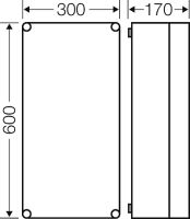 Rozvodnice prázdná MI 90400 s průhledným víkem, IP65, 275x575x150 mm HENSEL (1)