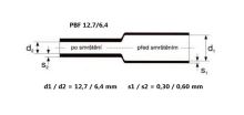Smršťovací trubice 2:1 tenkostěnná PBF 12,7/6,4 1m rudá (1)