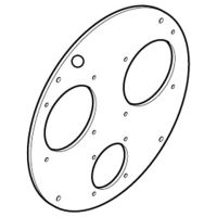 Čelo k bubnu ROLLER 330 2x velký a 1x malý otvor SCAME - SC92077