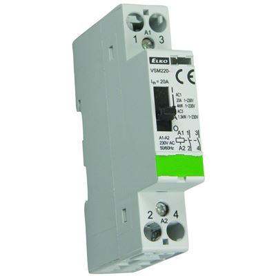 Stykač instalační s manuálním ovládáním ELKO VSM220-02 230V AC