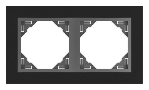 Dvojnásobný rámeček PETRA 90920 TGS - žula/ šedá (žula)