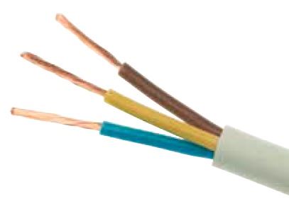 Kabel H03VV-F 3G0,5 mm2 (CYLY) bílá