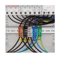 Svorkovnice rozbočovací HLAK 25-1/2 M2 1006511 1pól 100A IP20 Al/Cu šedá, na DIN /2080136 (4)
