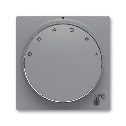 ABB 3292T-A00300 241 Kryt termostatu prostorového s otočným ovládáním, upevňovací matice, šedá Zoni®
