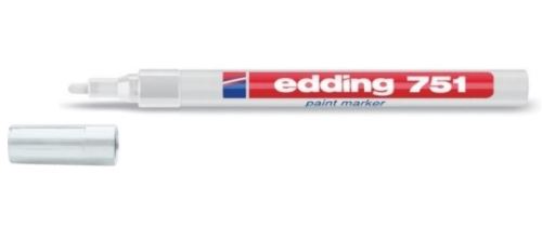 Permanentní pero - lakový popisovač 1-2mm EDDING 751 bílá