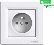 EPH2800121 Zásuvka jednonásobná 2P+PE bílá Asfora SCHNEIDER