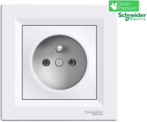 EPH2800121 Zásuvka jednonásobná 2P+PE bílá Asfora SCHNEIDER