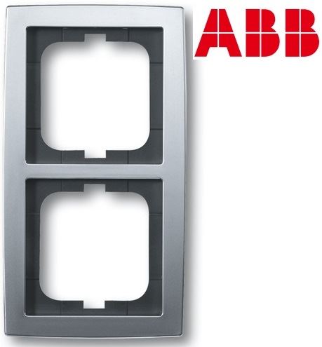 ABB 1754-0-4105 Rámeček dvojnásobný Solo® chromová