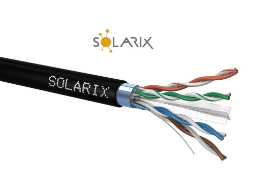 Kabel instalační Solarix CAT6 FTP PE venkovní SXKD-6-FTP-PE (balení 500m/cívka)