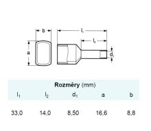 Dutinka lisovací izolovaná dvojitá DD 16-14 zelená (1)