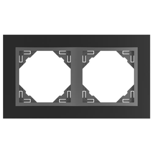 Dvojnásobný rámeček ANIMATO 90920 TPS černá/ šedá LOGUS90