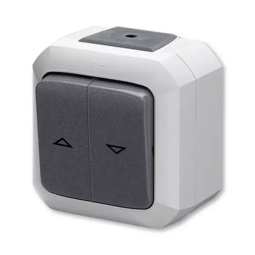 ABB VARIANT+ venkovní vypínač žaluziový IP54 ř. 1/0+1/0, 3559N-C88510 S šedá, bezšroubové svorky