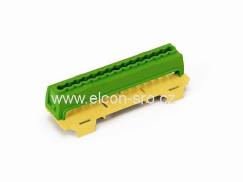Svorka rozbočovací jednopólová ELCON E15 PE 1,5-16mm2 IP20 žlutozelená