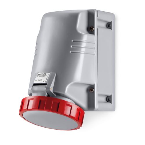 Zásuvka nástěnná OPTIMA 3P+E 125A 400V IP67 SCAME - 518.12556T