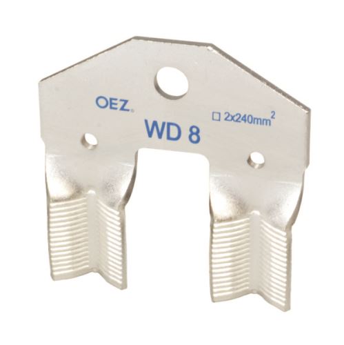Svorka přechodová OEZ WD10-1 ze šroubu 1×M10 na V-praporec 2×240 mm2