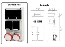 Zásuvková skříň s chráničem SCAME 230V/400V - 32A, IP66 (636.3322-101F2)
