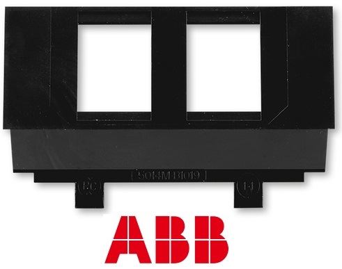 ABB 5014M-B01018 Maska nosná s 2 otvory pro zásuvky Modular Jack RJ Neo®, Neo® Tech