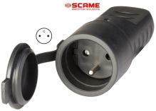 Zásuvka (spojka) pogumovaná 200-250V/16A, IP44 SCAME - 110.3150
