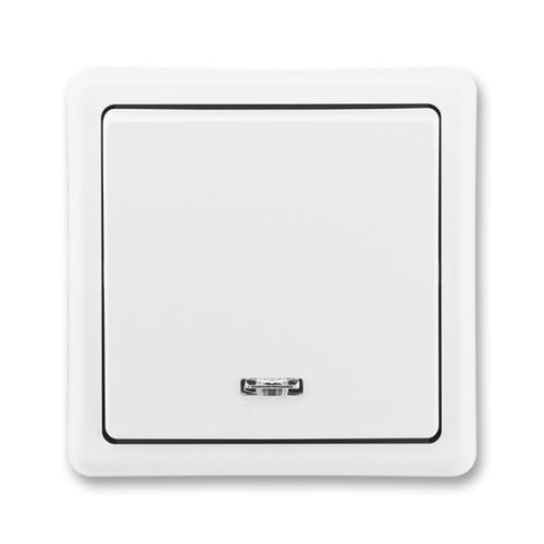 ABB CLASSIC 3553-21289 B1 vypínač jednopólový se signalizační doutnavkou ř. 1S jasně bílá