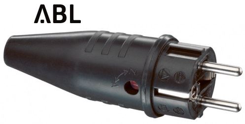 Vidlice gumová 250V/16A, IP44, 3x2,5mm2 ABL SURSUM - 1129190