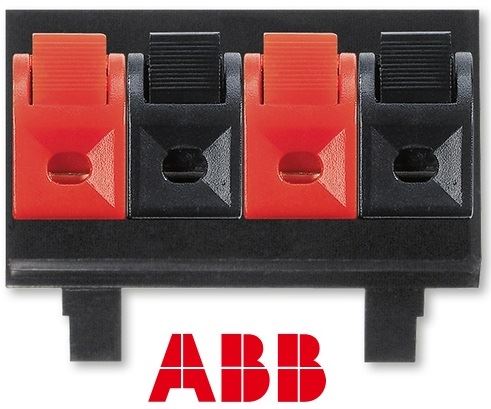 ABB 5014E-A03024 Maska nosná se 4 reproduktorovými svorkami Element®, Time® (Arbo)