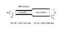 Smršťovací trubice 2:1 tenkostěnná PBF 25,4/12,7 1m žlutozelená (1)