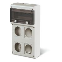 Zásuvková skříň BLOCK 4 IP54, 4x otvor, 11 modulů SCAME - 632.4500-000