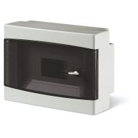 Rozvodnice nástěnná DOMINO s kouřovými dvířky, IP40, 8+1 modul SCAME - 673.2008B